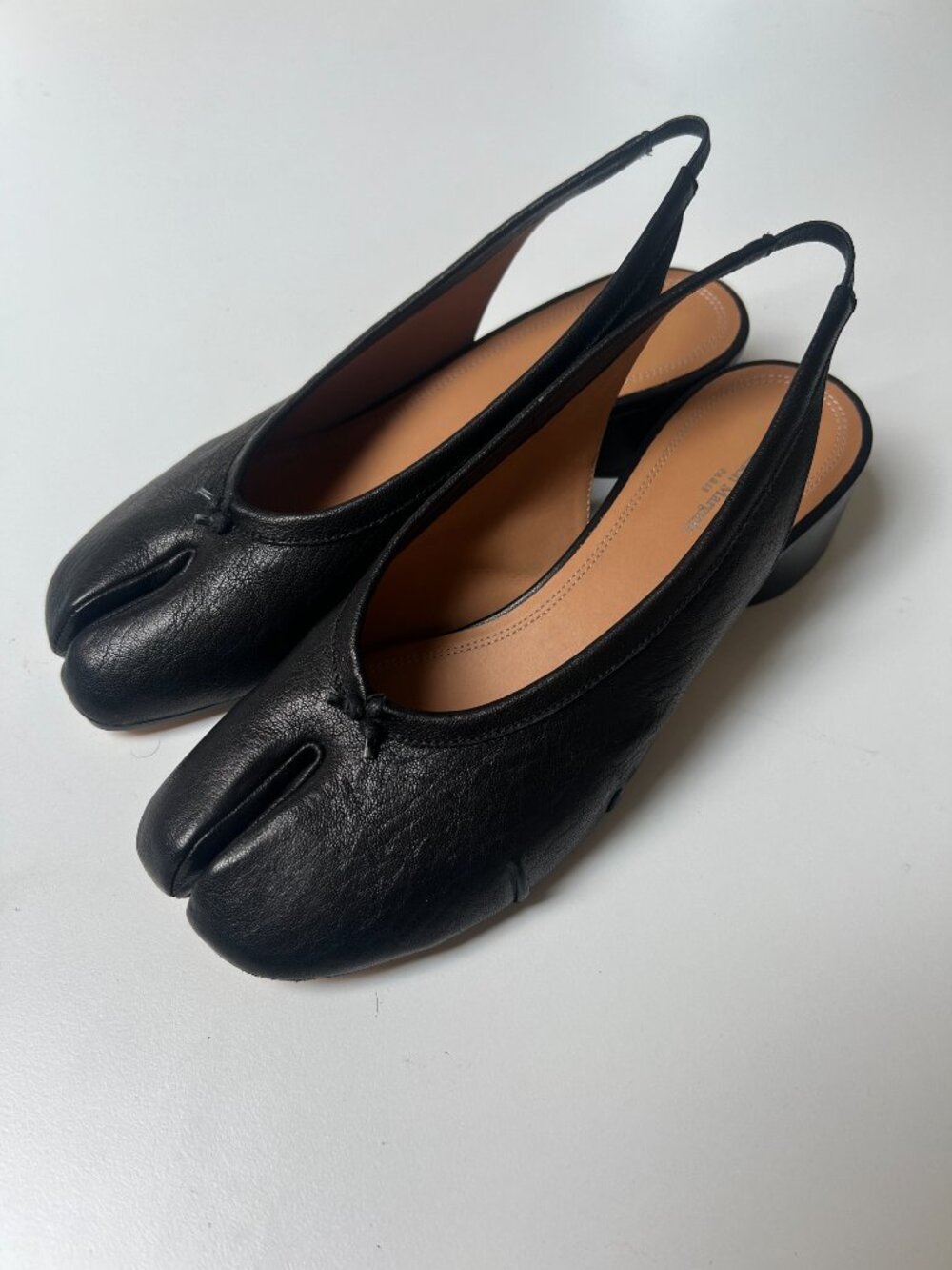 Maison Martin Margiela Black Tabi Ballerina Slingback Heels (Brand New with Box)